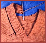 comment faire un col v en tricot
